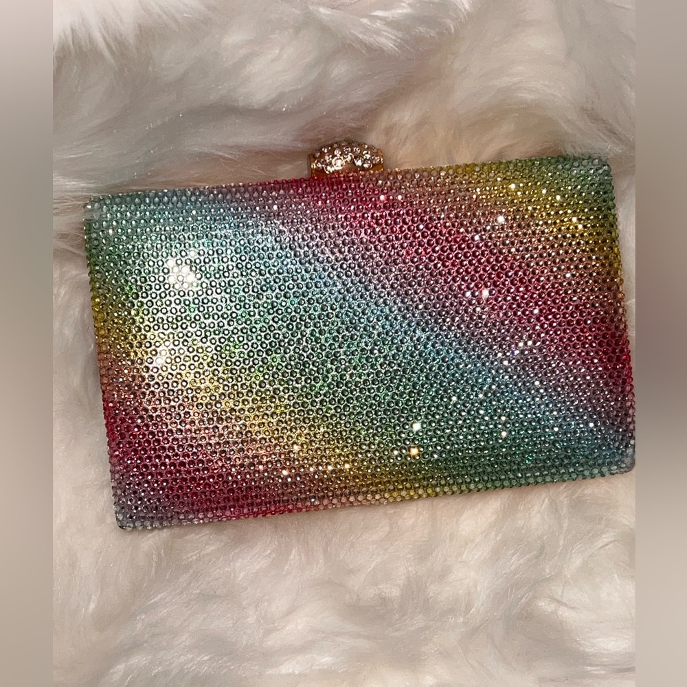 Rainbow sparkle purse/clutch Bag- Party
